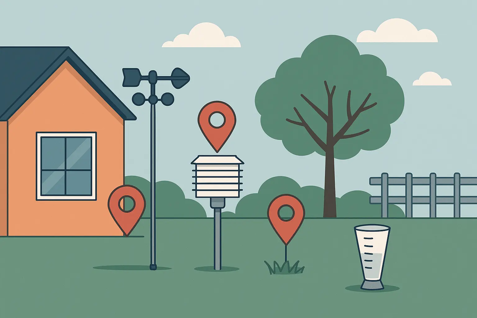 Où placer les capteurs pour des mesures météo fiables ?