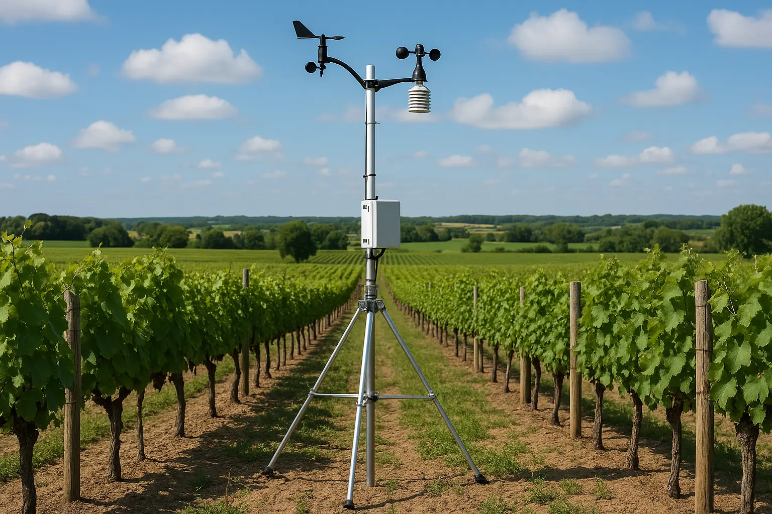 Installation optimale d’une station météo dans une parcelle viticole