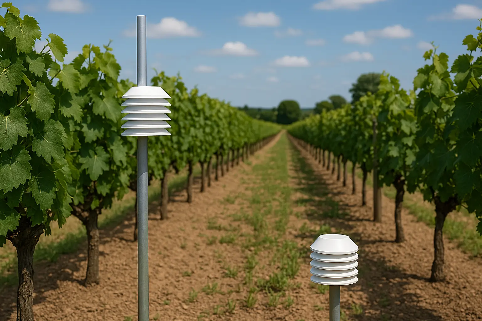 Où placer les capteurs de température pour surveiller le gel ?