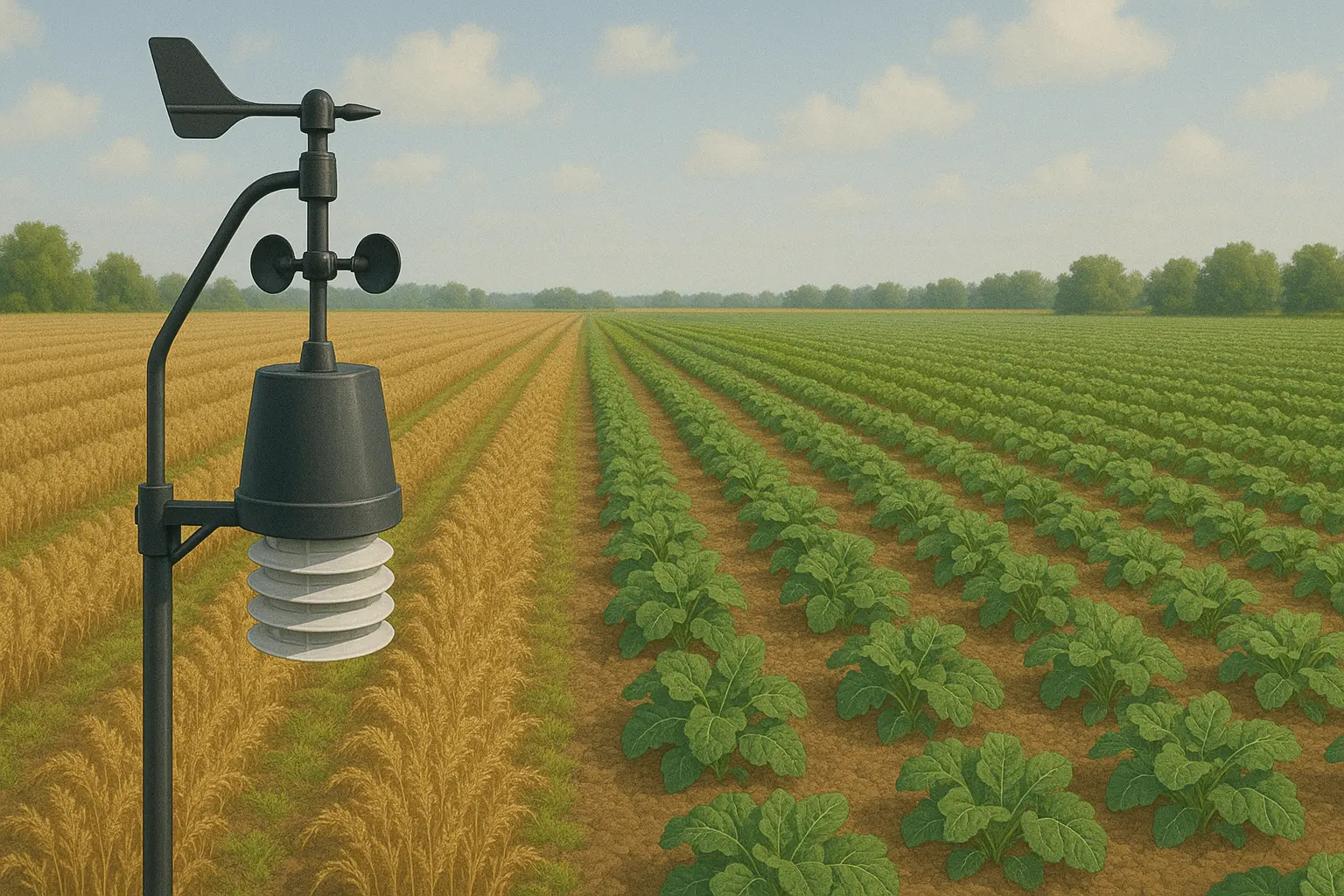 Stations météo pour les grandes cultures : que faut-il mesurer ?